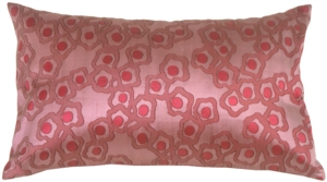 Chain in Plumberry Silk Throw Pillow