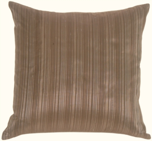 Fine Stripe in Silver Blue Silk Accent Pillow