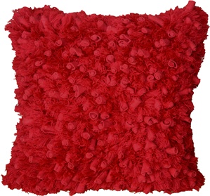 Red Secret Garden 18x18 Square Throw Pillow