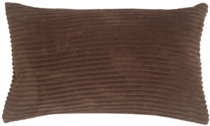 Wide Wale Corduroy Chocolate Rectangular Throw Pillow 