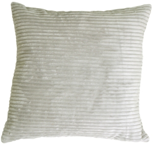 Wide Wale Corduroy Silver Square Throw Pillow 22x22