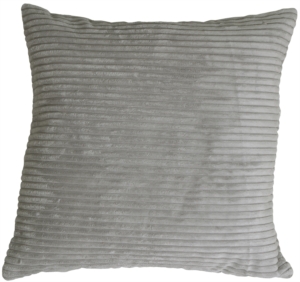 Wide Wale Corduroy Gray Square Throw Pillow 22x22