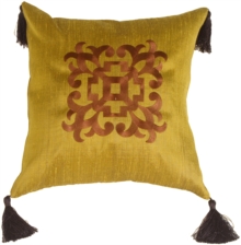 Ming Collection Golden Olive Square Pillow