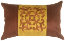 Olive & Bronze Rectangular Throw Pillow Featuring Ming Collection