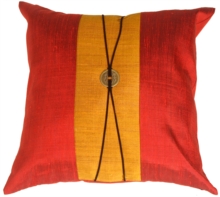 Chinese Coin Collection in Red Square Throw Pillow