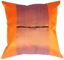 Oriental Beads Orange Square Pillow