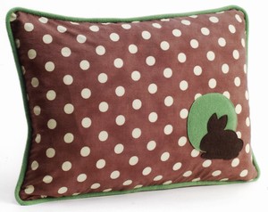 Bunny Polka Dot Decorative Throw Pillow