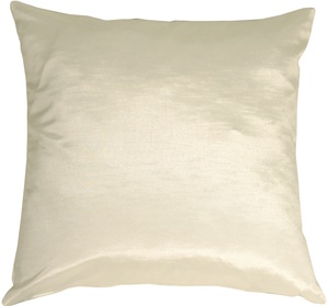 Metallic Ivory Throw Pillow