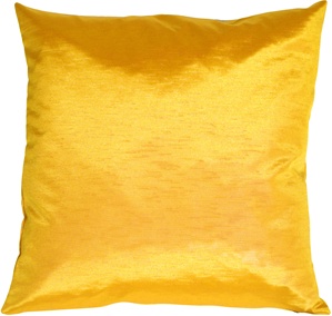 Metallic Square Throw Pillow - Sunflower Yellow