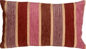 Savannah Stripes 12x20 Pink Purple Chenille Throw Pillow