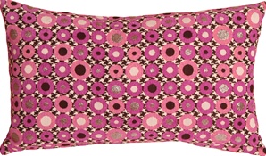 Houndstooth Spheres 12x20 Pink Throw Pillow