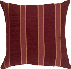 Traditional Stripes in Wine 16x16 Decorative Pillow