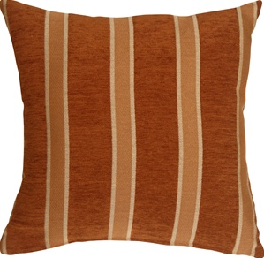 Traditional Stripes in Rust 16x16 Decorative Pillow