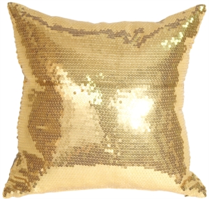 Sequined 16x16 Accent Pillow - Gold 