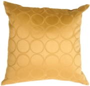 Lunar Circles in Gold Accent Pillow 18x18