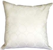 Lunar Circles in Off-White Accent Pillow 18x18