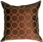 Lunar Circles in Chocolate Accent Pillow 18x18