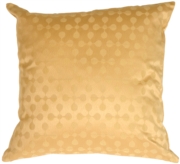 Atomic Flowers in Gold Accent Pillow 18x18