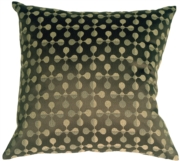Atomic Flowers in Grey Green Accent Pillow 18x18