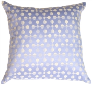Atomic Flowers Light Blue Throw Pillow