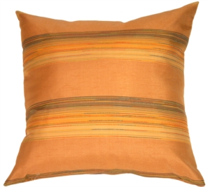 Soft Stripes in Orange Marmalade Accent Pillow