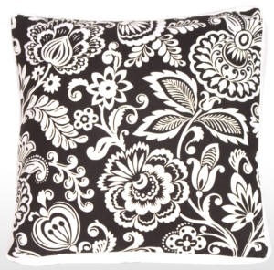 Flower Power with Box Edge Accent Pillow