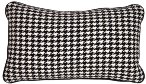 Hounds Tooth in Black and Cream Rectangular Accent Pillow