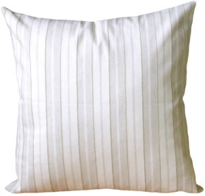 Cream and Neutral Stripes Square Accent Pillow