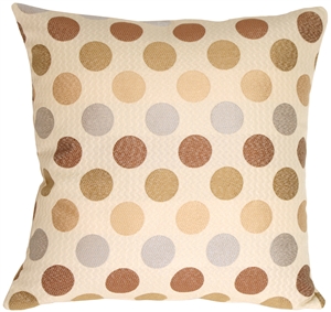 Cream Multicolor Dots Decorative Pillow
