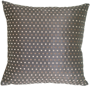 Linear Spots on Charcoal Throw Pillow 19x19