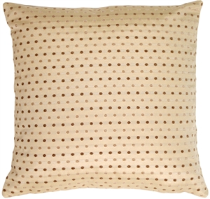 Linear Spots on Cream Throw Pillow 19x19