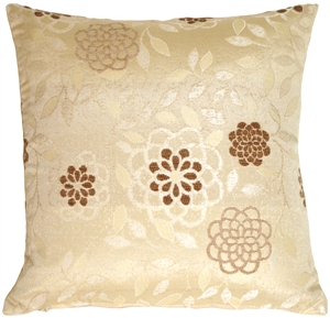 Floral on Cream Decorative Pillow