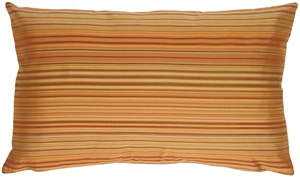 Brown Stripes on Rectangular Throw Pillow
