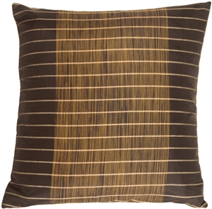 Charcoal Stripes and Strands Decorative Pillow