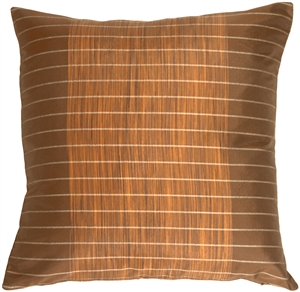 Brown Stripes and Strands Decorative Pillow
