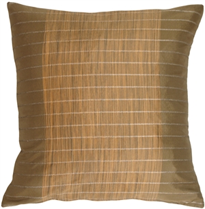 Bronze Stripes and Strands Decorative Pillow