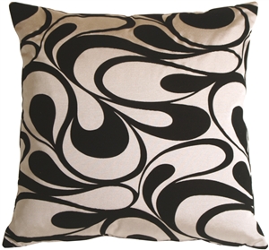 Dramatic Swirls Silver 24" Square Decorative Pillow