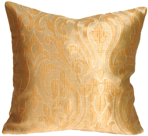 French Scroll Design in Copper Accent Pillow