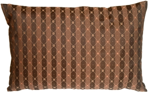Manhattan Stripes in Brown and Black Rectangular Throw Pillow