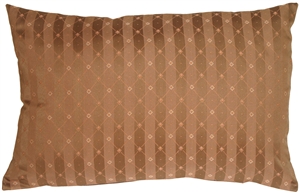Manhattan Stripes in Brown Rectangular Throw Pillow