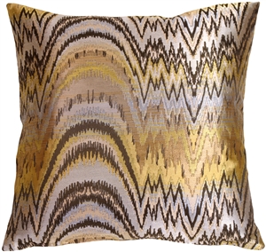 Alchemy Gold Waves on Square Accent Pillow
