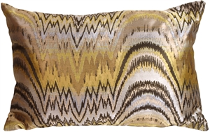 Alchemy Gold Waves on Rectangular Accent Pillow
