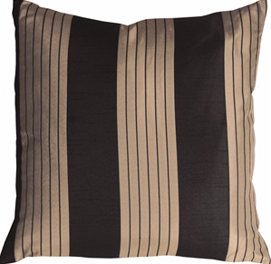 Contemporary Stripes in Black and Beige Throw Pillow