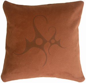 Kissing Fish Design on Suede Square Pillow