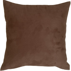15x15 Royal Suede Brown Throw Pillow