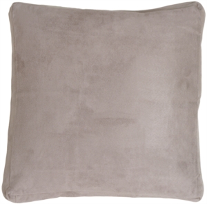 Royal Suede Silver Gray Box Edge Pillow 16x16