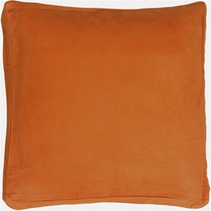 16x16 Box Edge Royal Suede Burnt Orange Throw Pillow