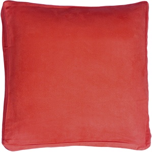 16x16 Box Edge Royal Suede Red Throw Pillow