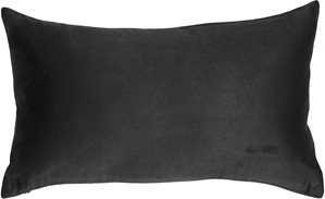 Royal Suede Black Pillow 12x20