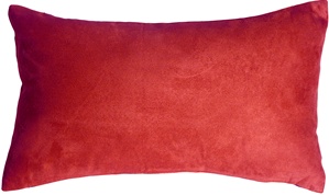 12x20 Royal Suede Red Throw Pillow